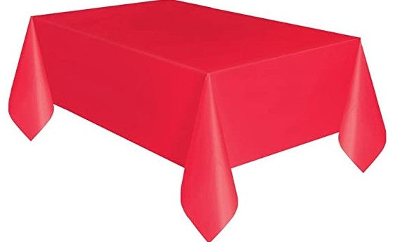 Red Plastic Table Roll
